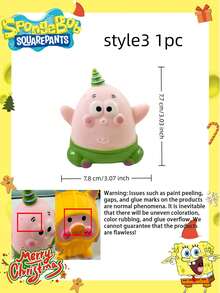 1/6/7pcs SpongeBob Birthday Decorations Set, Including Yellow Pie, Big Starfish Octopus Boy Plush Toys, Party Decor Inserts, Best Holiday Party Atmosphere Decor, Suitable For Gatherings With Friends, Perfect Party Decor, Home Decor Accessories