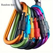 5 Mixed Colors D-Ring Buckle, Outdoor Hook, High-Quality Thickened 3.15inch Button, Quick Release Hook, Aluminum Alloy Backpack Buckle, Keychain, Outdoor Accessories - 3 Random Items - View 11