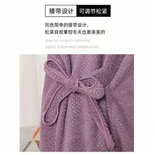1件可爱刺绣女士浴袍，吸水性强，超柔软绒面SPA浴袍，适用于浴室、卧室、水疗中心，理想的浴室必备品 - 彩色 - 查看 6