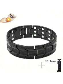 Fashionable Vintage Copper-Color Bracelet, Adjustable Length, Comes With Tool, 3X Strong Magnet, Extra Wide & Long, Personalized Retro Accessory, Street Rock Style, Great Gift For Friends Or Family, Perfect For Christmas