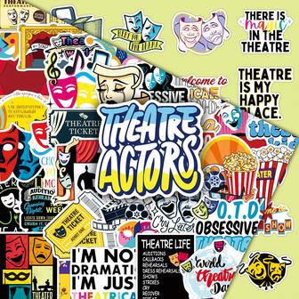 50 st. biotema och coola dekorativa klistermärken för album, muggar, brevpapper, bilar, gör-det-själv