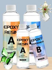 240ml/500ml Transparent Epoxy Resin Glue, For Crafts, Jewelry Making Kits, Jewelry, Tabletop, Molds - Epoxy Resin - View 1