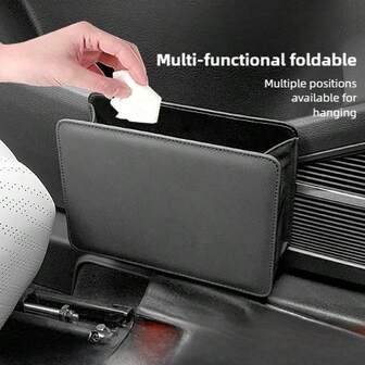 1pc Car Storage Bag, Multi-Functional Foldable Storage Box For Car Door Hanging, Car Sundries Storage Box