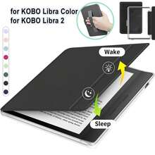 For KOBO Libra Color/2 7 Inch E-Reader Case Smart Cover With Hand Strap Acrylic Protective Shell Auto Wake/Sleep - Multicolor - View 2