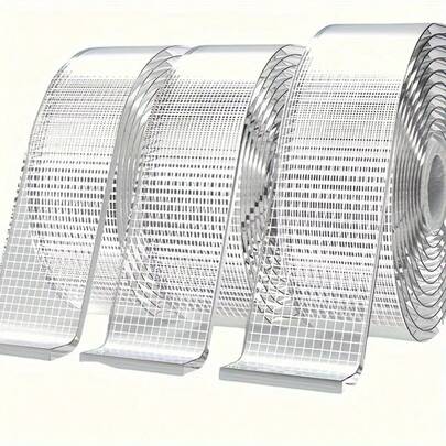 超强双面纳米胶带 - 透明可移除，防水PET胶粘剂 - 厚实强力，适用于家庭和办公室，长度39.37-196.85英寸，适用于木材、塑料、玻璃、金属等材质，无痕粘合，家居装饰