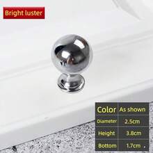 1pc Solid Aluminum Alloy Single Hole Drawer Pull Handle, Minimalist Modern Round Cabinet, Wardrobe, Shoe Rack Knob - Multicolor - View 18
