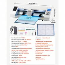 Cutting Machine, Automatic Edge Detection Vinyl Cutter Machine With Design Software And Materials, Compatible With Multiple File Formats, For Creating Customized DIY Crafts, Cards, Stickers - View 7