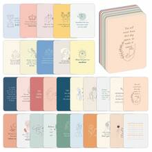 30 张积极肯定与正念卡、励志名言艺术卡、女性自我鼓励激励卡、积极卡、午餐便条卡