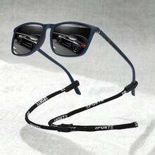 WSZ Retro Classic Colorful Striped Square Unisex , Suitable For Men And Women, Luxury Brand Designer Model, Tropical Beach Resort Summer Pastel Color Rectangular Glasses, Shiny Material, Elegant Aesthetics, Vacation Outfit, Men's Classic , Suitable For Driving, Fishing, Travel, Shopping, Running, Hiking, Camping And Other Leisure Occasions, Vintage Travel Fashion Glasses - GL-f426-3 - View 3