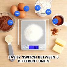 0.01g High Precision Mini Smart Digital Scale, Stainless Steel Jewelry Food Weight Scale, Portable Home Baking Measuring Tool, LED Backlit Multi-Unit Switchable, Multifunctional Accurate Kitchen Scale (Batteries Not Included) - Silver - View 8