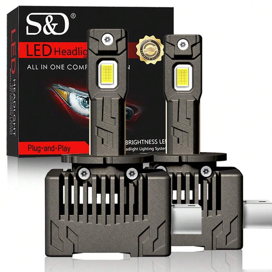 S&D D1S LED汽车大灯灯泡 D2S D3S D4S Turbo Lights 30000LM 6000K 汽车灯 Canbus 无故障 即插即用