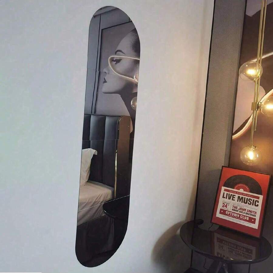 4pcs 12x12 Inch Peel And Stick Mirror Tiles - Shatterproof Flexible Acrylic Wall Mirrors For Bathroom, Bedroom, Gym, Closet Door Decor - DIY Self-Adhesive Decorative Sheets - Silver - View 1