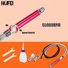 1套 65000RPM 微型气动研磨笔 专业高速切割 木材 珠宝抛光 研磨 雕刻 DIY气动工具 - 銀色 - 查看 1