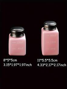 180毫升和120毫升可重复灌装金属头卸甲油瓶，防漏设计，方便精准涂抹卸甲油和酒精，耐用金属瓶盖，适用于美甲沙龙、美甲用品及其他美甲相关产品。 - 彩色 - 查看 8