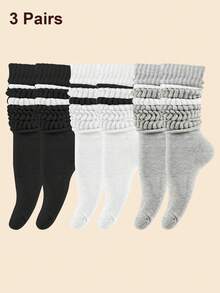 1/3/6/10/20/30 paires de chaussettes de sport unisexes pour couple, motif rayé, mi-mollet, cadeau de printemps/été - Multicolore - Voir 14