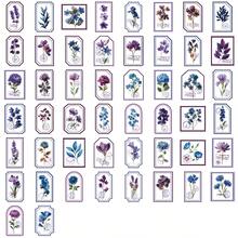 50PCS Flower Frame Label Stickers Exquisite Handheld Materials Phone Cases Laptop Suitcases Water Cups Waterproof Stickers