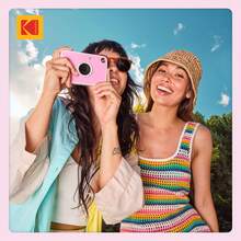 KODAK Printomatic+ Instant Print Digital Camera 10MP Portable Camera With Interactive RGB LED Status Indicator, Prints Full-Color Photos On Zink 2x3" Sticky-Backed Photo Paper - Easy & Fun - Pink - View 8
