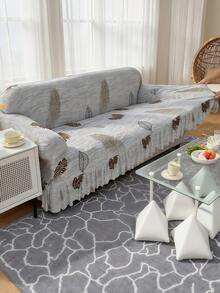 1 tấm bọc ghế sofa đàn hồi in họa tiết nhún bèo, chống bụi và chống bẩn, co giãn vừa vặn, bảo vệ toàn diện cho ghế sofa, trang trí nhà cửa, có thể giặt bằng máy - Màu Xám nhạt - Xem 8