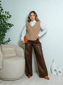 Women Winter Coats - 巧克力棕 - 查看 4