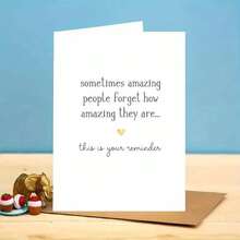 "You're Amazing" Adult Reminder Card - Motivational Message For Self - Appreciation (Includes Envelope) - Multicolor - View 3