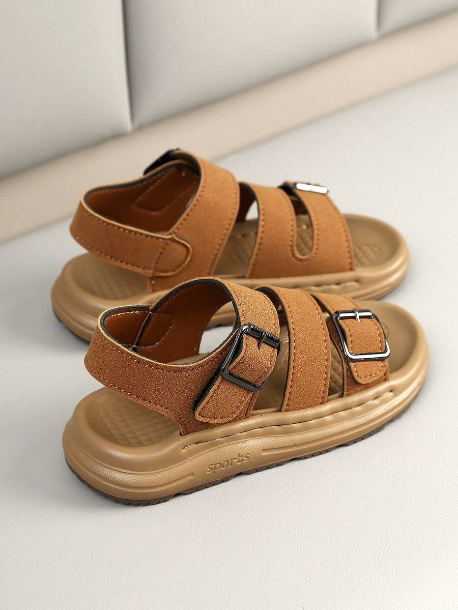 1 Pair Summer New Fashion Princess Style Sandals, Soft Bottom Toddler Kids Beach Sandals - Mustard Yellow - View 1