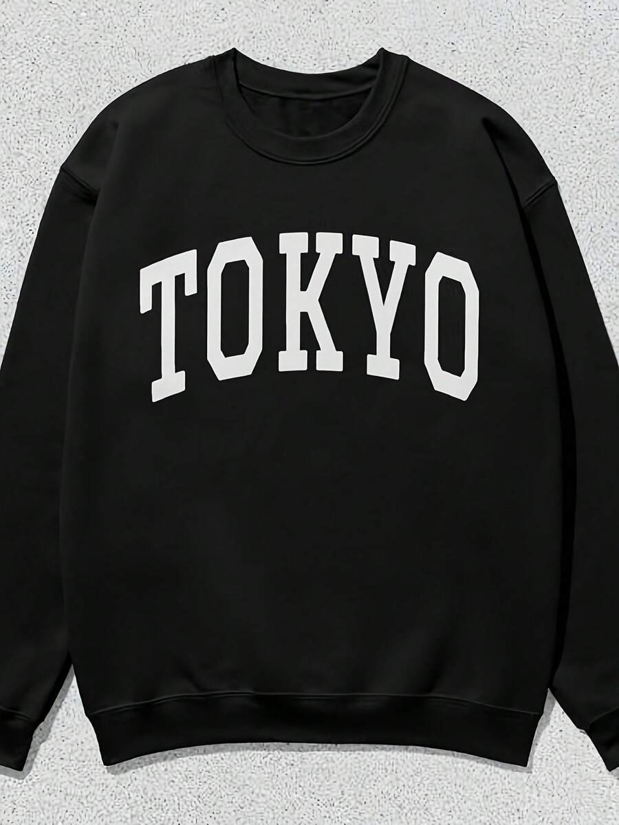 Tokyo Sweatshirt Collegiate Crewneck Sweater Uni,Autumn/Winter Hoodie Autumn Set - 款式1 - 查看 1