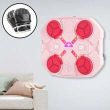 Tablero para Box Maquina de Boxeo, Almohadilla de entrenamiento de boxeo inteligente Bluetooth, Objetivo de golpeo de música inteligente portátil, Maquina de práctica de boxeo electrónica montada en la pared para entrenamiento en casa, acondicionamiento fisico, deportes, ejercicio en casa, hogar - Rosa - Ver 6