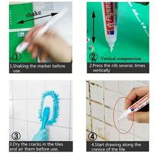 1pc Tile Grout Sealant - Precise Grouting, Waterproof. Suitable For Boats, Bathrooms, Yachts And Other Spaces. Fully Covers Tile Gaps. For Floors/Countertops/Sinks (Thoroughly Clean And Ensure Surface Is Clean And Flat Before Use) - Multicolor - View 7