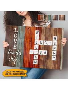 Catygift Customized Name - Instant Family Crossword Game Art - Personalized Framed Canvas Print, Not Celebrity Poster Wall Decor - Gift For Family, Valentine's Day Decoration - As Shown - View 9