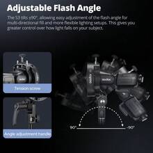 Godox S3 Speedlite Bracket Adjustable Flash Angle Bowens Mount For Godox V100 V1PRO AD200PROII AD400PROII V860III AD600PROII - S3 - View 7