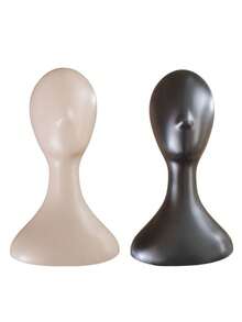 1 szt. Abstrakcyjny plastikowy model głowy manekina, gładka powierzchnia, odpowiedni do prezentacji czapek, peruk, szalików i biżuterii dla mężczyzn i kobiet