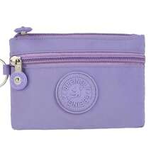 1pc Retro Nylon Coin Purse With 2 Zipper Compartments - Unisex Small Compact Wallet For Cash Cards And Coins Fashion Accessory Washable No Embroidery For Women Money Wallet Mini Wallet Purse Wallet Small Wallet Wallet Keychain Coin Wallet Purses For Woman Wallet For Ladies - Multicolor - View 14