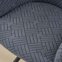 Geometrisches Muster Stoff bequeme passende Einzelstuhlhülle, geeignet für Esszimmer, Schlafzimmer usw. - 08# dunkelgrau - Übersicht 6