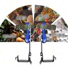 Two-Gear Tree/Pole Climbing Spikes Set With Adjustable Safety Belt, Rope, And Carabiner For Secure Climbing Adventures - Multicolor - View 9