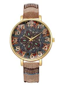 1pc Women's Elegant Fashion Personalized Numeric Dial Quartz Wrist Watch, & Chic (Watch Box Not Included) - Màu be - Xem 7