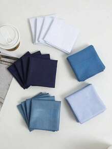 1/3/5条装纯色经典涤纶吸水手帕，柔软舒适，四季皆宜，小方格设计方便擦汗，是馈赠亲友的佳品。