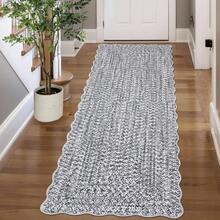 Simple Kitchen Modern Home Decor Area Rug Soft Non Slip Stain Resistant Carpet Thin Non Shedding Printed Floorcover Low Pile Bordered Entrance Runner Rug Washable Easy To Clean Mat Throw Rug For Laundry Living Room Hallway Bathroom Bedroom Dinning Room - 灰色 - 查看 2
