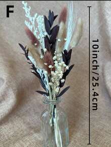 1/2/6/12 Pcs Bunnytail Dried Flower Bouquet For Bridesmaid Proposal And Flower Girl Gift Box, Suitable For Bohemian Wedding Table Centerpieces, Small Dried Pampas Vase Decorations, And Small Dried Flower Birthday Cake Decorations( No Card ) - Multicolor - View 4