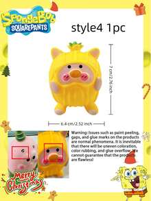 1/6/7pcs SpongeBob Birthday Decorations Set, Including Yellow Pie, Big Starfish Octopus Boy Plush Toys, Party Decor Inserts, Best Holiday Party Atmosphere Decor, Suitable For Gatherings With Friends, Perfect Party Decor, Home Decor Accessories