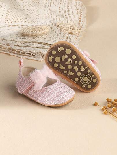 Infant Toddler Shoes, Spring/Autumn, 0-1 Years Old, 3-6-9-12 Months, Infant Girls Soft Sole Princess Walking Shoes