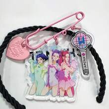 1个/ 恶魔猎杀女巫卡通亚克力钥匙扣徽章 KPOP周边 - 彩色 - 查看 4