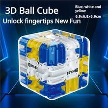 3D Ball Maze Cube Puzzle - Educational Logic Cube For Kids, Parent-Child Battle Game, Stress Relief Toy For Logical Thinking Training - Màu xanh lam - Xem 6