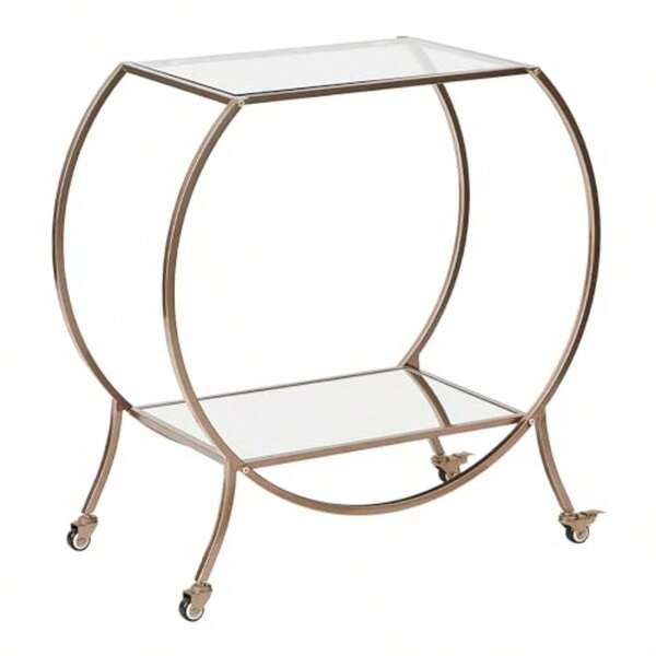 Cooper And Co. Oliver 86cm Steel Arch Bar Cart Brass