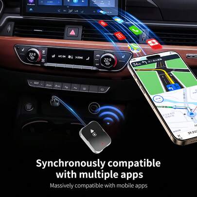 ANNJIATUU Caja 2 en 1 inalámbrica para CarPlay y Android Auto, adaptador de conexión inalámbrica a cableada, conexión automática, adaptador Bluetooth, mini caja plug & play