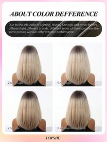TOPSHE Blonde Ombre Synthetic Wig For Women Natural Looking Daily Party Wear Full Wig Daily Party Use Halloween Christmas Presents