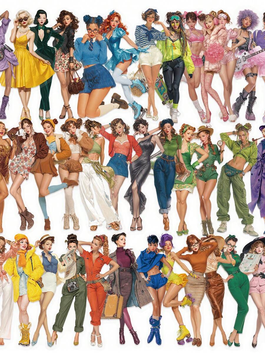 50pcs Transparent Stickers For Luggage Water Bottle Phone Laptop Guitar Scrapbook Stationery Decal