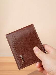 New Short Men's Wallet Retro Youth Ultra-Thin Wallet Student New Multifunctional Card Case Men's Wallet - Black - View 4