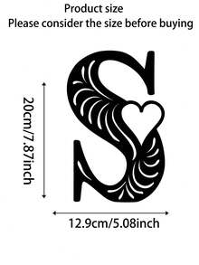 1pc Personalized Scroll Heart DIY Letter Combination Sign, Made Of High-Quality Metal - Durable And Suitable For Home, Office, Bedroom, Living Room, Garden, Corporate Image Wall Decoration, Modern Personalized Entryway Decoration, And A Great Choice For Housewarming, Birthday, And Holiday Gifts. - Multicolor - View 59