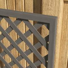 Raised Garden Bed With Trellis Planter Box Outdoor - 黑色 - 查看 12