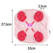 Tablero para Box Maquina de Boxeo, Almohadilla de entrenamiento de boxeo inteligente Bluetooth, Objetivo de golpeo de música inteligente portátil, Maquina de práctica de boxeo electrónica montada en la pared para entrenamiento en casa, acondicionamiento fisico, deportes, ejercicio en casa, hogar - Rosa - Ver 3